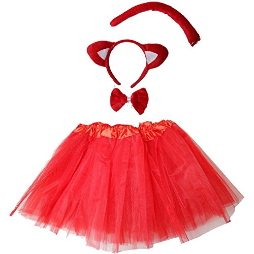 Kirei Sui Kids Costume Tutu Set Red Fox