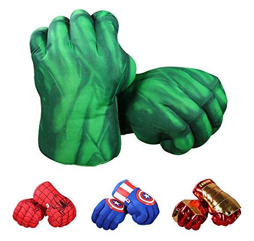 illuOKey Hulk Hands for Kids, XIANGQUANWANG Hulk Smash Hands, Premium Quality 3D PP Polyester Cotton Filling Hulk Superhero