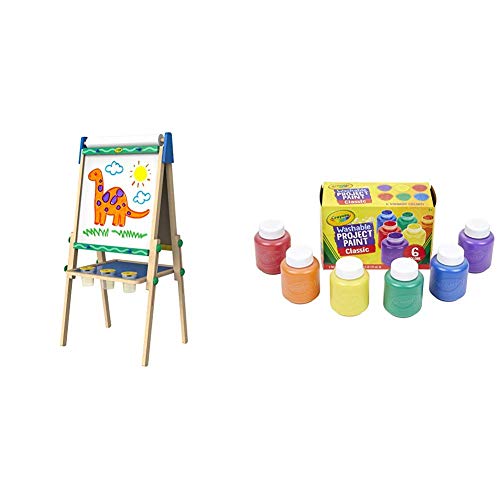 Crayola Kids Wooden Easel, Dry Erase Board & Chalkboard, Amazon