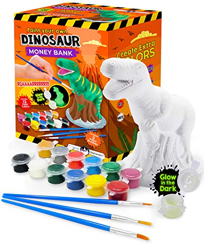 Original Stationery Paint Your Own Dinosaur Money Bank Craft Kit, Toddler  Painting Set, Dinosaur Gifts for Boys