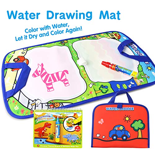 Jenilily Water Doodle Mat Travel Ativities Book Water Drawing Mat