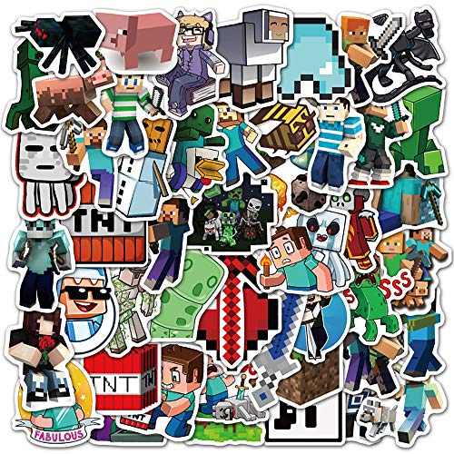 Potota Minecraft Stickers, 50 Pack