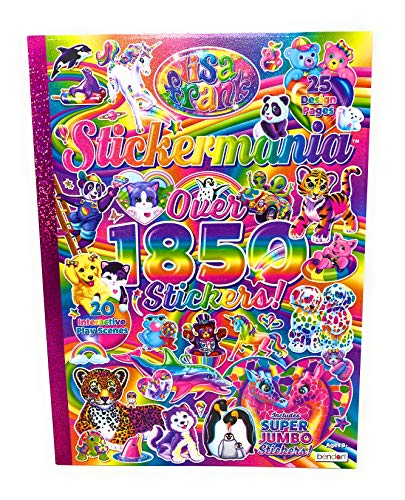 Lisa Frank Stickermania - Over 1850 Stickers! 25 Design Pages & 20 Interactive Play Scenes, Large Tablet Book - Includes