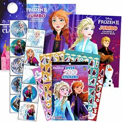 Disney Frozen Coloring Book with Stickers Bundle Includes 2 Disney Frozen Coloring Books and Stickers with 2-Sided Castle