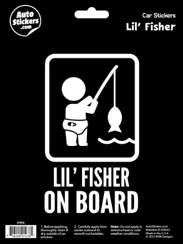 WMI Designs (10036) Lil' Fisher on Board Sticker