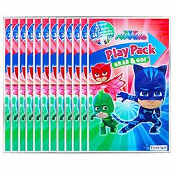 Disney PJ Masks Party Favors Pack ~ Bundle of 12 PJ Masks Play Packs Filled with Stickers, Coloring Books, Crayons (PJ Masks Party