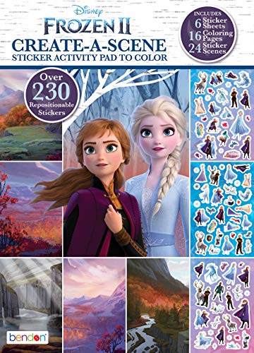 Disney Frozen 2 Create-a-Scene Sticker Pad and Sticker Scenes 46033, Multicolor