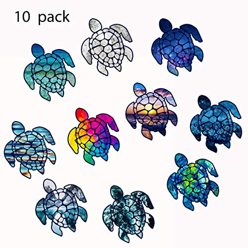 GTOTd Sea Turtle Stickers 10Pcs(Large Size), Gifts Sea Turtle Decor Stickers Cute /Ocean /Naturalâ€‚Waterâ€‚Vinyl Sticker