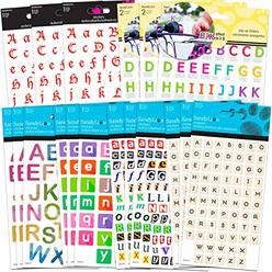 Alphabet Stickers Typewriter Letter Stickers Set Bundle - 18 Pack Typewriter for Scrapbooking Lettering Stickers for Kids