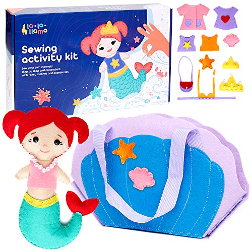 La-la-llama Sewing Kit for Kids - Learn to Sew Your Own Mermaid