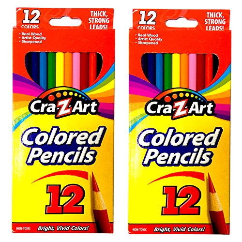 Cra-Z-art Colored Pencils, 12 Count (2 pack)