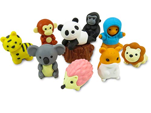 Daiso Japan Panda Safari Adventure Kawaii Japanese Mini Puzzle Erasers  Novelty Collectibles Party Favors School Supplies (