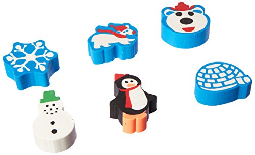 amscan Christmas-Themed Winter Fun Erasers, 12 Ct. | Party Favor