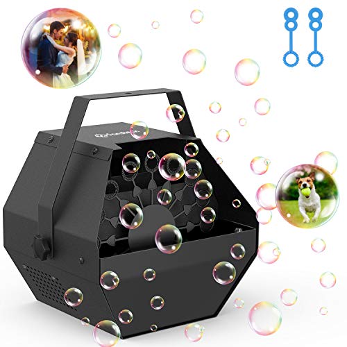 Fansteck Professional Parties Bubble Machine, Durable Metal Bubble Machine with Upgraded Quiet Motor, Portable Handle Automatic Bubble