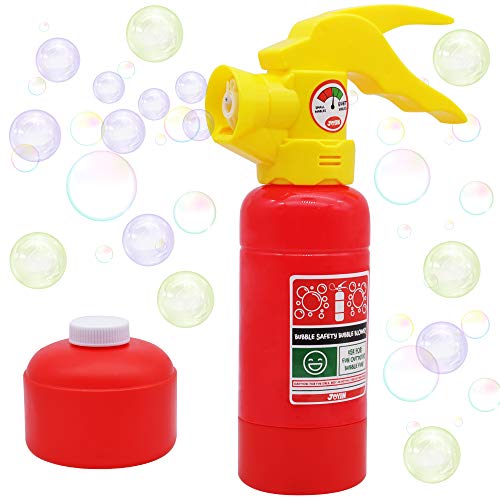 JOYIN Automatic Bubble Maker Fire Extinguisher Bubble Blower Machine with Bubble Solution (100 ml) for Kids, Indoor and