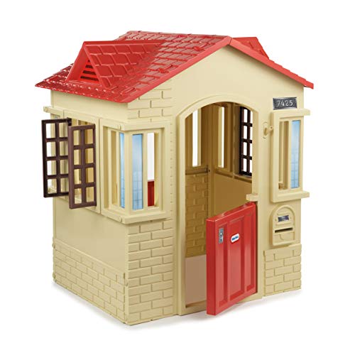 Little Tikes Cape Cottage Playhouse with Working Doors, Windows, and Shutters - Tan