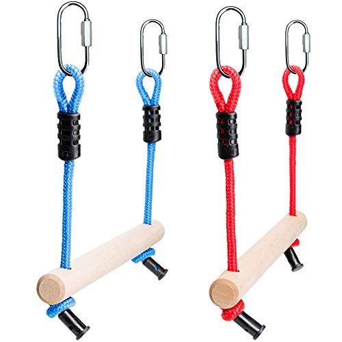 Lily's Things Double Obstacle Line Attachments: Monkey Bars for Kids (2 Pack), Ninja Line Attachments for Slackline Obstacle