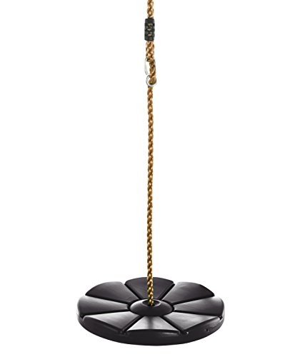 Swingan - Cool Disc Swing with Adjustable Rope - Fully Assembled (Black)