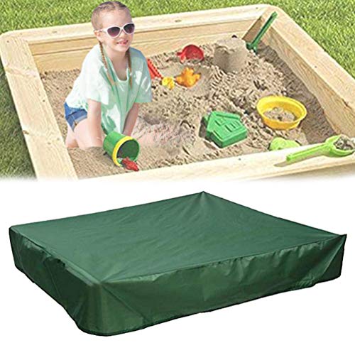 Oslimea Sandbox Cover with Drawstring, Square Dustproof Protection Beach Sandbox Canopy, Waterproof Sandpit Pool Cover