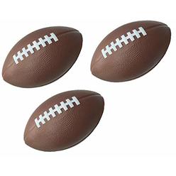 LMC Products Foam Football - 7.25â? Kids Football - Small Footballs for Kids â??Mini Football 3 Pack (Brown)