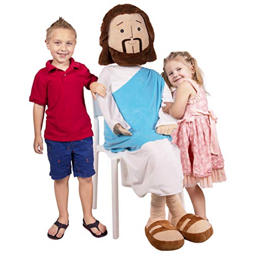 Tower of Babel's HUMONGOUS, Giant 6 Foot Plush Jesus Doll; Great for Christmas, Easter, Kids Bedrooms, Churches & Christians!