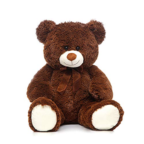 CYBIL HOME Giant Teddy Bear Soft Plush Bear Stuffed Animal for Girlfriend Kids,Chocolate,35 Inches