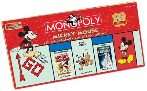 Monopoly USAOPOLY Mickey Mouse 75th Anniversary Monopoly