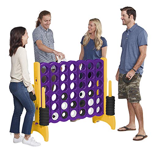 ECR4Kids Jumbo 4-To-Score Giant Game Set - Oversized 4-In-A-Row Fun for Kids, Adults and Families - Indoors/Outdoor Yard Play