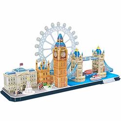 CubicFun 3D Puzzle for Adults London Cityline Architecture Building Model Kits Collection Toys, Souvenir and Room Decor Gifts