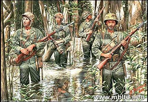 Master Box Limited US MARINES IN JUNGLE 4 FIG WWII 1/35 MASTER BOX 3589