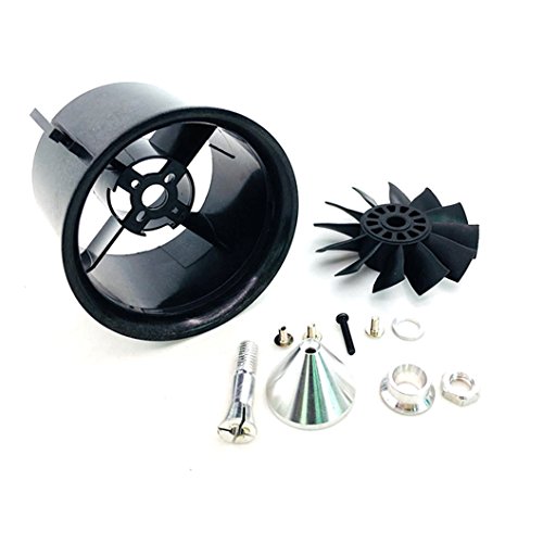 JFtech RC 70mm Duct Fan Unit 12-Blade Propeller Kit Set for RC 1500g Ducted Fan EDF Jet AirPlane