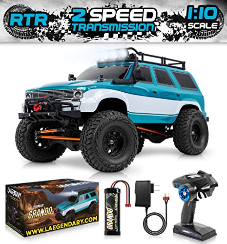 laegendary 1:10 Scale Large RC Rock Crawler - 4WD Off Road RC Cars - Remote Control Car 4x4 Electric Truck - IPX5 Waterproof Trucks for