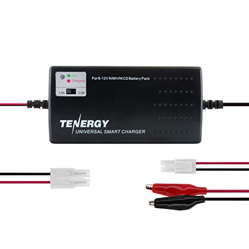 Tenergy Universal RC Battery Charger for NiMH/NiCd 6V-12V Battery Packs, Fast Charger for RC Car, Airsoft Batteries,