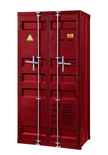 Acme Furniture ACME Cargo Wardrobe (Double Door) - - Red