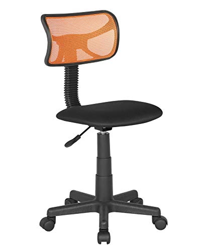 JJS Kids Mesh Rolling Desk Chair, Small Swivel Office Computer Chair for Teens, Low-Back Adjustable Upholstered Student Task
