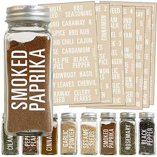 Talented Kitchen 134 White All Caps Spice Label Set: 134 ...