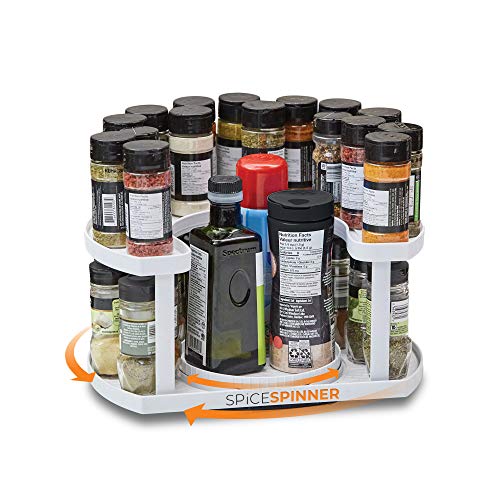 Allstar Innovations Spice Spinner Two-Tiered Spice Organizer & Holder That Saves Space, Keeps Everything Neat, Organized & Within Reach With Dual