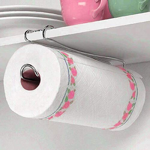 Dependable Industries inc Under the Shelf Kitchen Bathroom Wall Mountable Ceiling Closets Paper Towel Holder