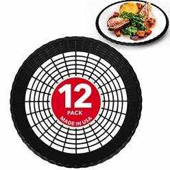 Stock Your Home 9â? Paper Plate Holder in Black (12 Count) - Paper Plate Holders Plastic Heavy Duty - Plastic Paper Plate