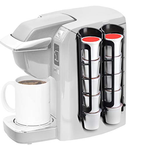 STORAGENIE Coffee Pod Holder Side Mount K Cup Pods Dispenser for Single-Serve Coffee Makers
