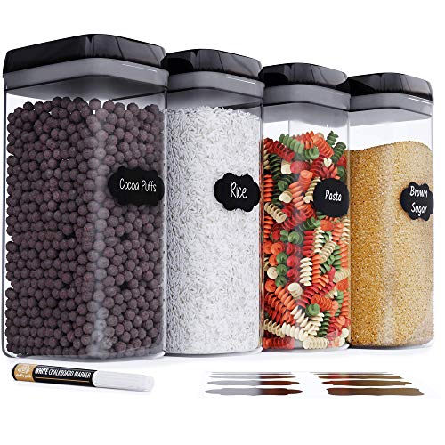 Chef's Path Airtight Extra Large Food Storage Container - 4 PC Set/All Same  Size - Kitchen & Pantry Organization - Ideal for