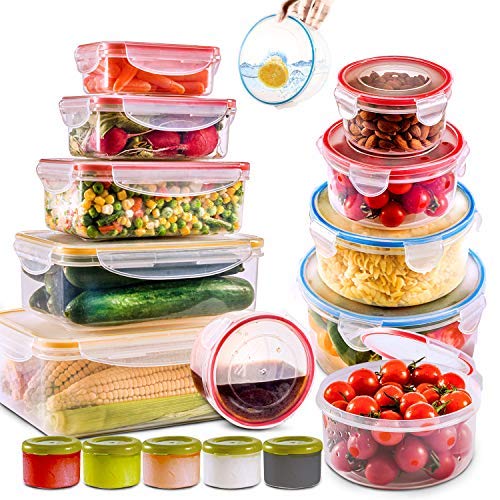 RFAQK 28 PCs Large Food Storage Containers with Airtight Lids
