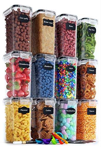 Chef's Path Airtight Food Storage Containers Set - 12 PC/Small Size - 2L/ 67oz - Kitchen & Pantry Organization, Ideal for