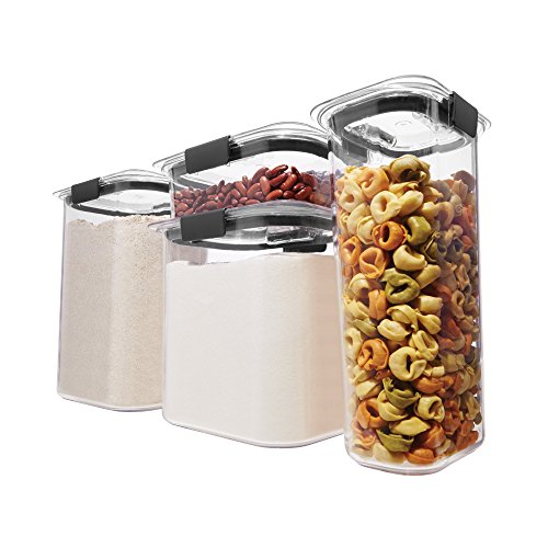 Rubbermaid Brilliance Pantry Organization & Food Storage Containers with Airtight Lids, Set of 4 (8 Pieces Total)