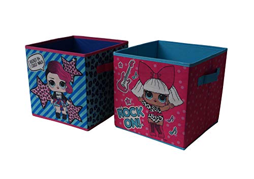 L.O.L. Surprise! LOL Surprise Collapsible 2 Pack Storage Cubes, Multicolor