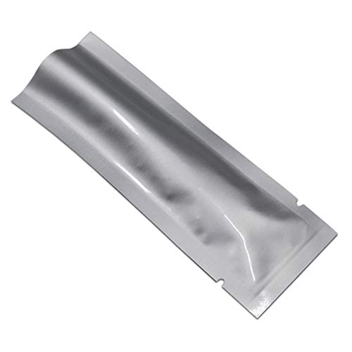 PABCK 100 Pcs Coffee Food Storage Heat Sealable 3.34mil Mylar Pure Foil Bag Vacuum Pouch for Sampling Packaging Aluminum Foil Smell