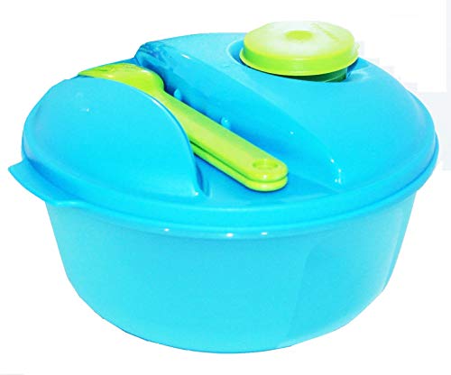 Tupperware Salad on the Go Set Lunch Keeper 6.25 Cup Bowl, Fork