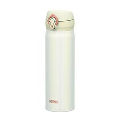 Thermos Stainless Steel Commuter Bottle, Vacuum insulation technology locks,0.5-L,Pearl White,[one-touch open type] ,JNL-502