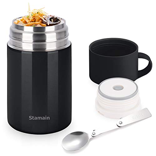 Stamain Insulated Lunch Container Thermos Hot Food Jar 20 oz,Stainless  Steel Vacuum Hot & Cold Food Thermos Lunch Box for Kids Adult