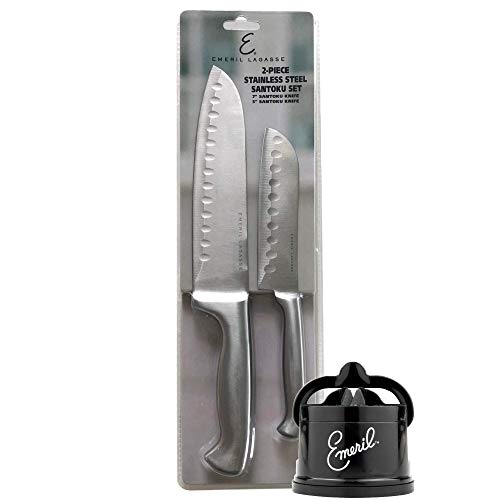 Emeril Lagasse 2-Piece Stainless Steel Santoku Knife Set (Large